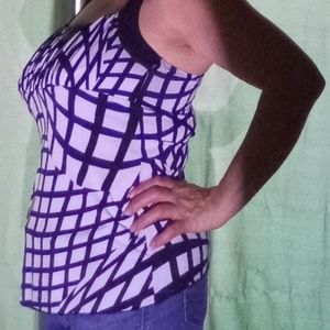 Black and white blouse